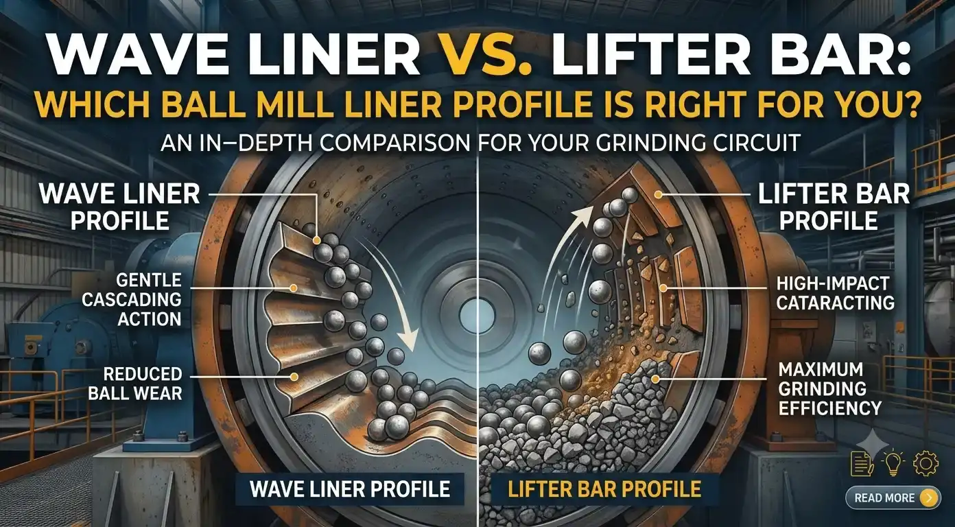 Wave liner vs. Lifter Bar: Which Ball Mill Liner Profile Is Right For You?